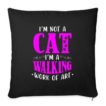 Persian Cat Cat Lover Cat Owner Persian Longhair C - Sofa pillowcase 17,3'' x 17,3'' (45 x 45 cm) - black - Front