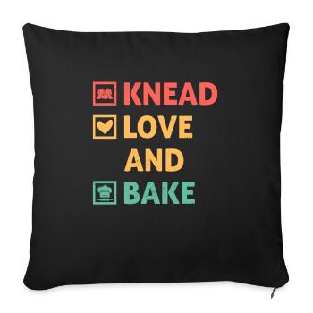 Baking Bakery Pastry Confectioner Baker Confection - Sofa pillowcase 17,3'' x 17,3'' (45 x 45 cm) - black - Front
