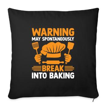 Baking Bakery Pastry Confectioner Baker Confection - Sofa pillowcase 17,3'' x 17,3'' (45 x 45 cm) - black - Front