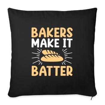 Baking Bakery Pastry Confectioner Baker Confection - Sofa pillowcase 17,3'' x 17,3'' (45 x 45 cm) - black - Front