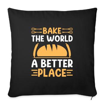 Baking Bakery Pastry Confectioner Baker Confection - Sofa pillowcase 17,3'' x 17,3'' (45 x 45 cm) - black - Front