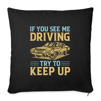 Permis de conduire passé Nouveau permis de conduire S - Housse de coussin décorative 45 x 45 cm - noir - Devant