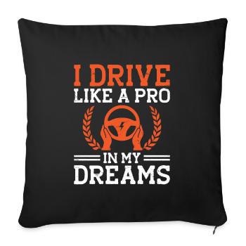 Driving License Passed New Driver Permit Driving S - Sofa pillowcase 17,3'' x 17,3'' (45 x 45 cm) - black - Front