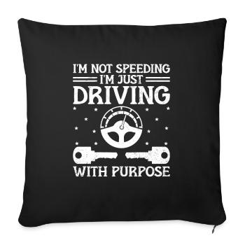 Driving License Passed New Driver Permit Driving S - Sofa pillowcase 17,3'' x 17,3'' (45 x 45 cm) - black - Front