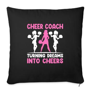 Cheerleading Coach Cheer Coach Cheerleader Cheer T - Sofa pillowcase 17,3'' x 17,3'' (45 x 45 cm) - black - Front