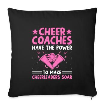 Cheerleading Coach Cheer Coach Cheerleader Cheer T - Housse de coussin décorative 45 x 45 cm - noir - Devant