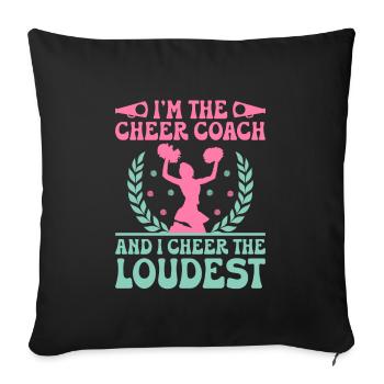 Cheerleading Coach Cheer Coach Cheerleader Cheer T - Sofakissenbezug 45 x 45 cm - Schwarz - Vorne