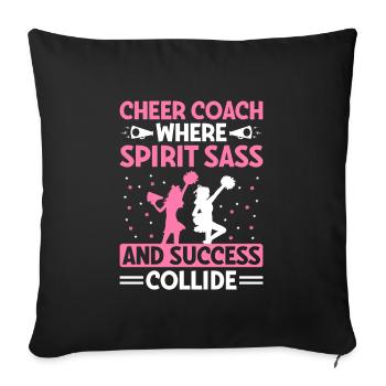 Cheerleading Coach Cheer Coach Cheerleader Cheer T - Sofa pillowcase 17,3'' x 17,3'' (45 x 45 cm) - black - Front