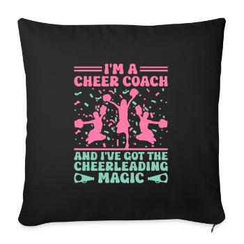 Cheerleading Coach Cheer Coach Cheerleader Cheer T - Housse de coussin décorative 45 x 45 cm - noir - Devant