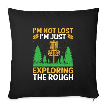 Disc Golf Player Disc Golfer Frisbee Player Par Pu - Sofakissenbezug 45 x 45 cm - Schwarz - Vorne