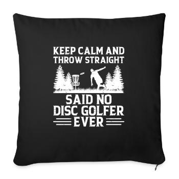 Disc Golf Player Disc Golfer Frisbee Player Par Pu - Sofakissenbezug 45 x 45 cm - Schwarz - Vorne