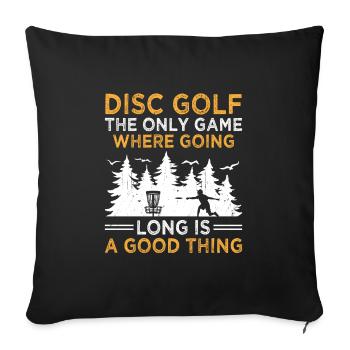 Disc Golf Player Disc Golfer Frisbee Player Par Pu - Sofa pillowcase 17,3'' x 17,3'' (45 x 45 cm) - black - Front