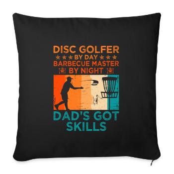 Disc Golf Player Disc Golfer Frisbee Player Par Pu - Sofakissenbezug 45 x 45 cm - Schwarz - Vorne