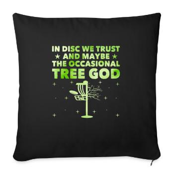 Disc Golf Player Disc Golfer Frisbee Player Par Pu - Sofakissenbezug 45 x 45 cm - Schwarz - Vorne
