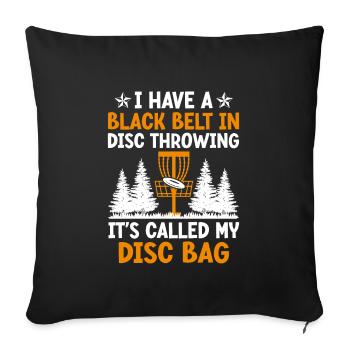Disc Golf Player Disc Golfer Frisbee Player Par Pu - Sofakissenbezug 45 x 45 cm - Schwarz - Vorne