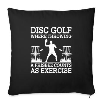 Disc Golf Player Disc Golfer Frisbee Player Par Pu - Sofakissenbezug 45 x 45 cm - Schwarz - Vorne