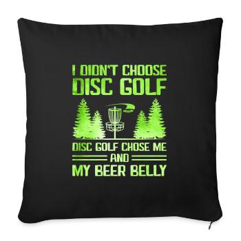 Disc Golf Player Disc Golfer Frisbee Player Par Pu - Housse de coussin décorative 45 x 45 cm - noir - Devant