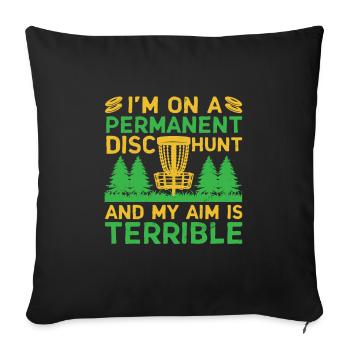 Disc Golf Player Disc Golfer Frisbee Player Par Pu - Sofakissenbezug 45 x 45 cm - Schwarz - Vorne