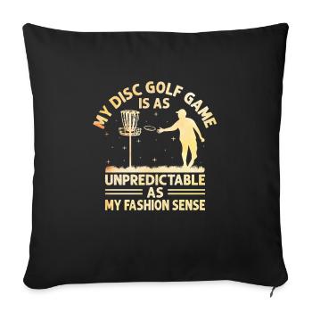 Disc Golf Player Disc Golfer Frisbee Player Par Pu - Sofa pillowcase 17,3'' x 17,3'' (45 x 45 cm) - black - Front