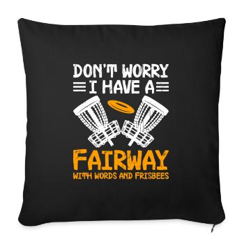 Disc Golf Player Disc Golfer Frisbee Player Par Pu - Sofa pillowcase 17,3'' x 17,3'' (45 x 45 cm) - black - Front