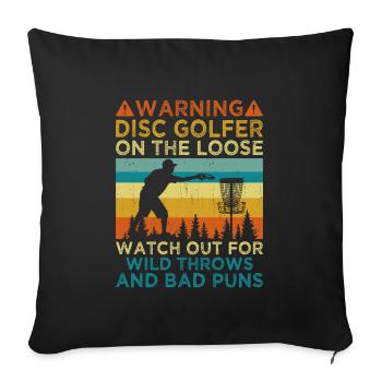 Disc Golf Player Disc Golfer Frisbee Player Par Pu - Sofakissenbezug 45 x 45 cm - Schwarz - Vorne