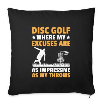Disc Golf Player Disc Golfer Frisbee Player Par Pu - Sofakissenbezug 45 x 45 cm - Schwarz - Vorne