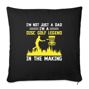 Disc Golf Player Disc Golfer Frisbee Player Par Pu - Sofakissenbezug 45 x 45 cm - Schwarz - Vorne
