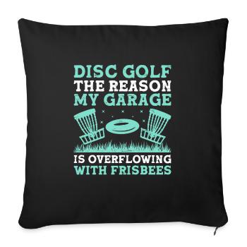 Disc Golf Player Disc Golfer Frisbee Player Par Pu - Sofakissenbezug 45 x 45 cm - Schwarz - Vorne