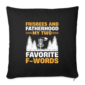 Disc Golf Player Disc Golfer Frisbee Player Par Pu - Sofakissenbezug 45 x 45 cm - Schwarz - Vorne