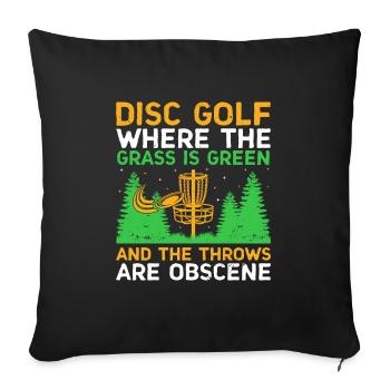 Disc Golf Player Disc Golfer Frisbee Player Par Pu - Housse de coussin décorative 45 x 45 cm - noir - Devant