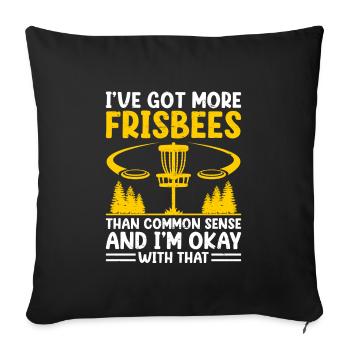 Disc Golf Player Disc Golfer Frisbee Player Par Pu - Sofakissenbezug 45 x 45 cm - Schwarz - Vorne