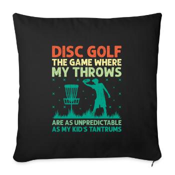 Disc Golf Player Disc Golfer Frisbee Player Par Pu - Sofakissenbezug 45 x 45 cm - Schwarz - Vorne