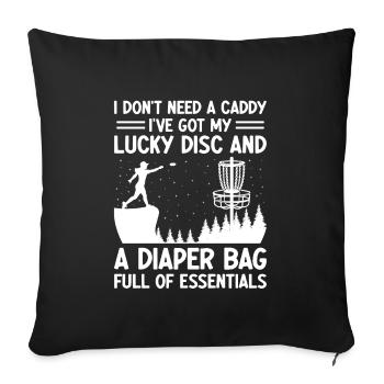 Disc Golf Player Disc Golfer Frisbee Player Par Pu - Sofakissenbezug 45 x 45 cm - Schwarz - Vorne
