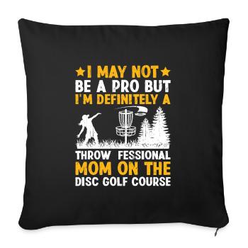 Disc Golf Player Disc Golfer Frisbee Player Par Pu - Housse de coussin décorative 45 x 45 cm - noir - Devant