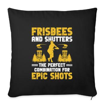 Disc Golf Player Disc Golfer Frisbee Player Par Pu - Sofakissenbezug 45 x 45 cm - Schwarz - Vorne