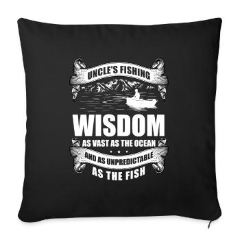 Fishing Uncle Fisherman Uncles Funny Fish Perfect - Sofa pillowcase 17,3'' x 17,3'' (45 x 45 cm) - black - Front