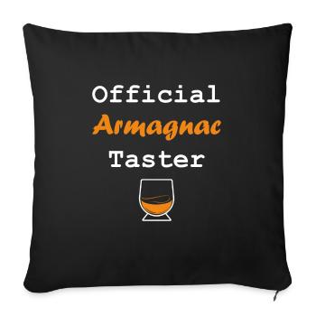 Official armagnac taster - Sofa pillowcase 17,3'' x 17,3'' (45 x 45 cm) - black - Front