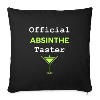 Official absinthe taster - Sofa pillowcase 17,3'' x 17,3'' (45 x 45 cm) - black - Front