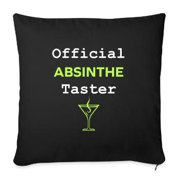 Official taster absinthe - Housse de coussin décorative 45 x 45 cm - noir - Devant