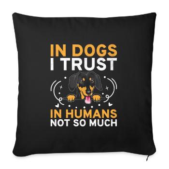 Dresseur de chiens Formation de chiens Chiens Soins pour animaux de compagnie Pr - Housse de coussin décorative 45 x 45 cm - noir - Devant