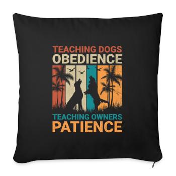 Dog Trainer Dog Training Training Dogs Pet Care Pr - Sofa pillowcase 17,3'' x 17,3'' (45 x 45 cm) - black - Front