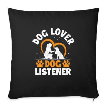 Dresseur de chiens Formation de chiens Chiens Soins pour animaux de compagnie Pr - Housse de coussin décorative 45 x 45 cm - noir - Devant