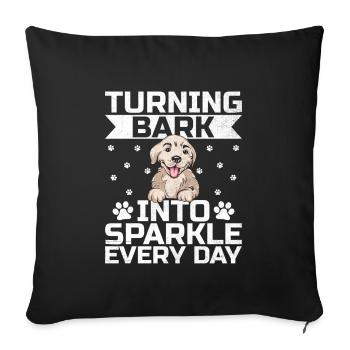 Dresseur de chiens Formation de chiens Chiens Soins pour animaux de compagnie Pr - Housse de coussin décorative 45 x 45 cm - noir - Devant