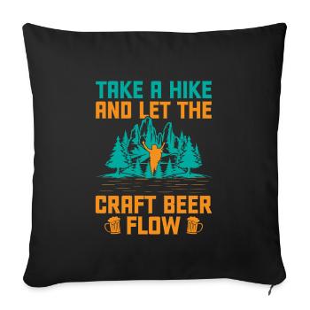 Wandern Bergsteigen Trekking Natur Outdoor Alco - Sofakissenbezug 45 x 45 cm - Schwarz - Vorne