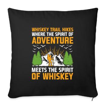 Hiking Hiker Nature Trekking Outdoor Mountaineerin - Sofa pillowcase 17,3'' x 17,3'' (45 x 45 cm) - black - Front