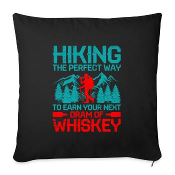 Hiking Hiker Nature Trekking Outdoor Mountaineerin - Sofa pillowcase 17,3'' x 17,3'' (45 x 45 cm) - black - Front
