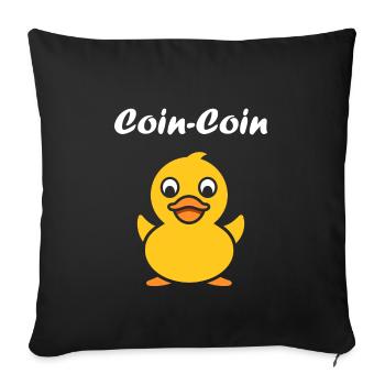 Petit canard - Housse de coussin décorative 45 x 45 cm - noir - Devant