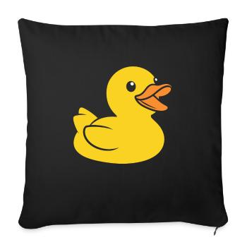 Small carnard - Sofa pillowcase 17,3'' x 17,3'' (45 x 45 cm) - black - Front