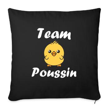 Team poussin - Housse de coussin décorative 45 x 45 cm - noir - Devant