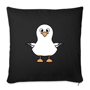J'aime les mouettes - Housse de coussin décorative 45 x 45 cm - noir - Devant